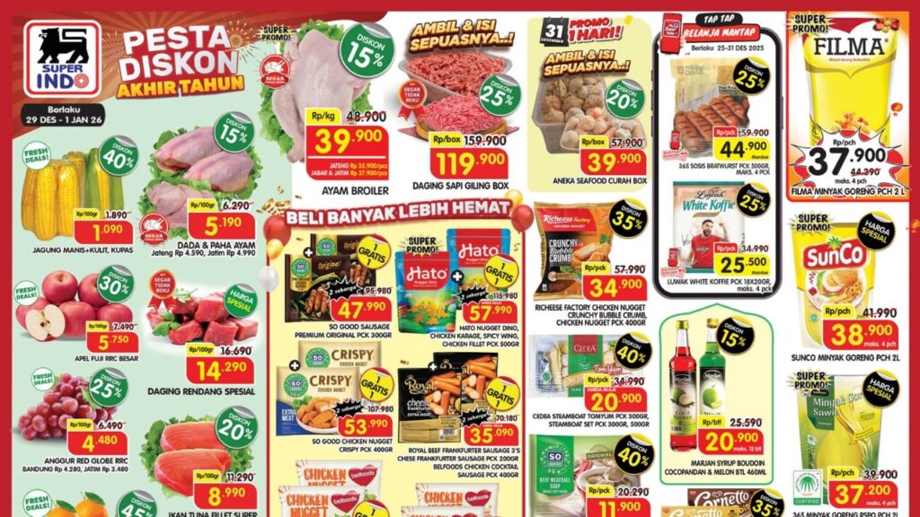 Akhir Tahun Makin Hemat! Cek Promo Superindo 29 Desember, Steamboat Turun Harga